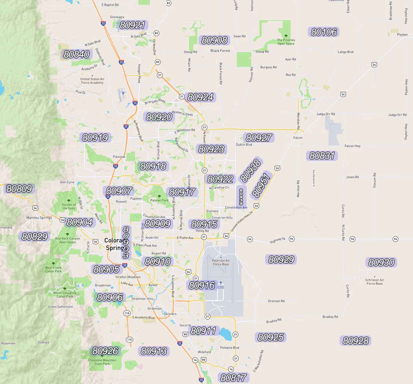 Colorado Springs Zip Code Map Wish Property Group Jerrod