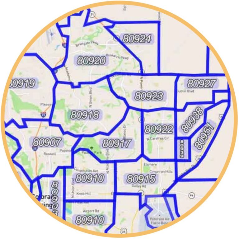 Colorado Springs Zip Code Map Colorado Springs Real Estate